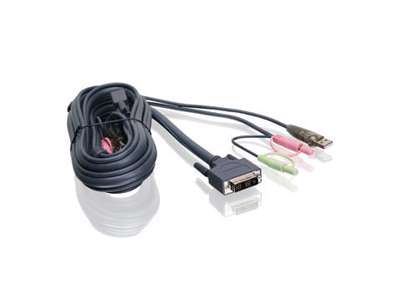 iogear G2L7D02UI KVM-kabel Sort 1,8 m