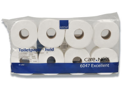 Toiletpapir, Udvendig oprulning, 3 lag, 72 ruller, Care-Ness Excellent