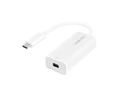 LogiLink UA0360 videokabel adapter 0,15 m USB Type-C Mini DisplayPort Hvid