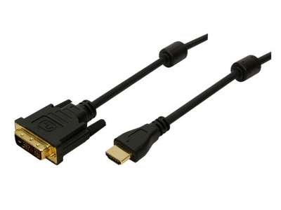 LogiLink HDMI>DVI-D 5m Sort