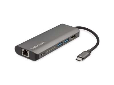 StarTech.com DKT30CSDHPD3 dockingstation Ledningsført USB 3.2 Gen 1 (3.1 Gen 1) Type-C Sort, Grå