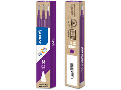 Rollerball gelpen refill, 0.7 mm, 0.35 mm, Violet, Pilot FriXion BLS-FR7-S3-V