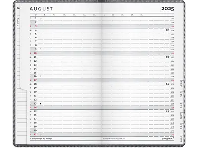 Planner, 2025, Index Mini, 1 måned pr. opslag, Mørkegrå, Mayland