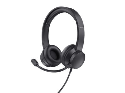 Trust HS-150 Headset Ledningsført Kontor/Callcenter Sort