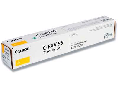 Toner, C-EXV 55, Yellow-gul, 18.000 sider, Canon 2185C002