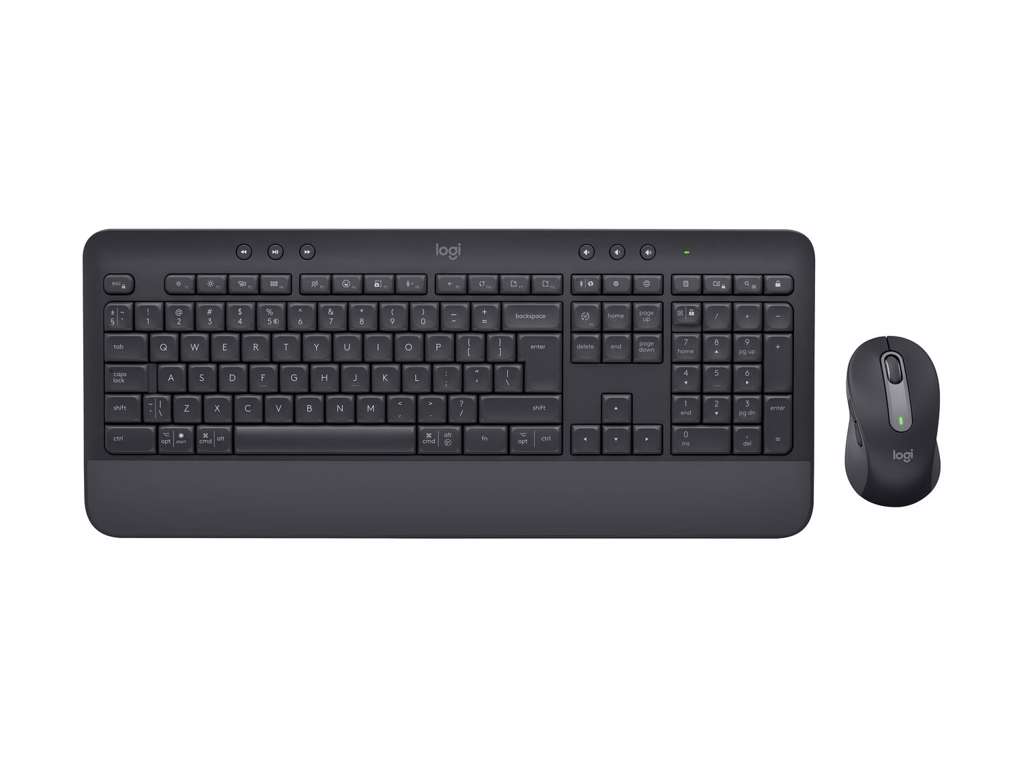 Logitech Signature MK650 Combo For Business tastatur Mus inkluderet RF trådløs + Bluetooth QWERTY Dansk, Finsk, Norsk, Svensk Grafit