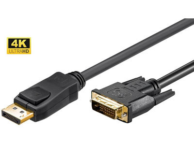 Microconnect DP-DVI-MM-300 videokabel adapter 3 m DisplayPort Sort