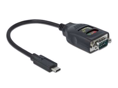 DeLOCK 64038 serielkabel Sort 0,15 m USB Type-C RS-232 DB9