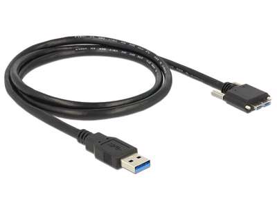 DeLOCK 1m USB 3.0 USB-kabel USB 3.2 Gen 1 (3.1 Gen 1) USB A Micro-USB B Sort