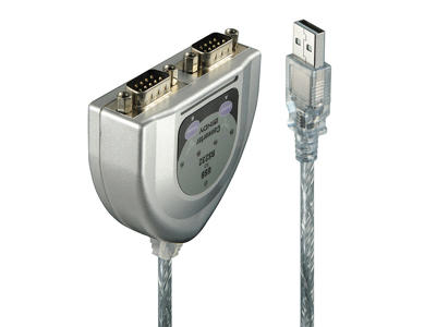 Lindy 42889 serielkabel Sølv 0,6 m USB Type-A DB-9