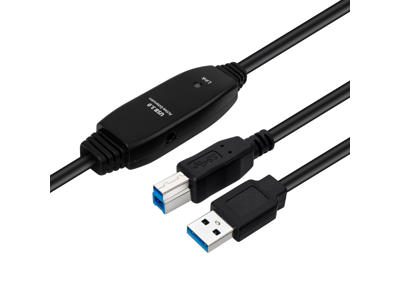 Microconnect USB3.0AB7B USB-kabel USB 3.2 Gen 1 (3.1 Gen 1) 7 m USB A USB B Sort