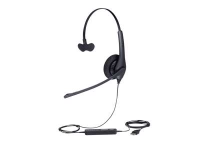 Jabra Biz 1500 Mono USB Headset Ledningsført Kontor/Callcenter Bluetooth Sort