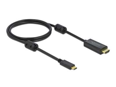 DeLOCK 85969 videokabel adapter 1 m USB Type-C HDMI Sort