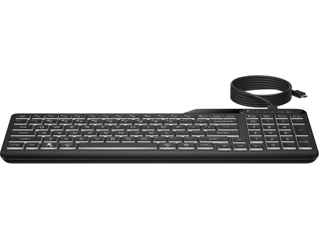 HP 405 Multi-Device Backlit Wired Keyboard