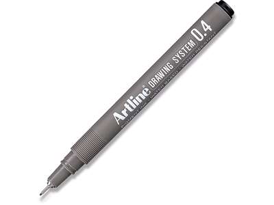 Fineliner, Sort, 0.4 mm, 1 stk, Artline Drawing System EK-234