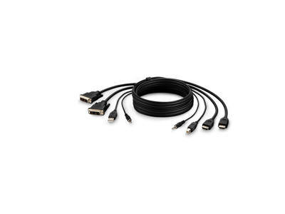 Belkin F1DN2CCBL-DH10t KVM-kabel Sort 3 m