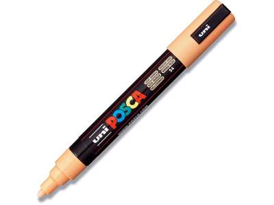 Paint marker, 1.8-2.5 mm, Bleg orange, Rund spids, uni Posca PC-5M