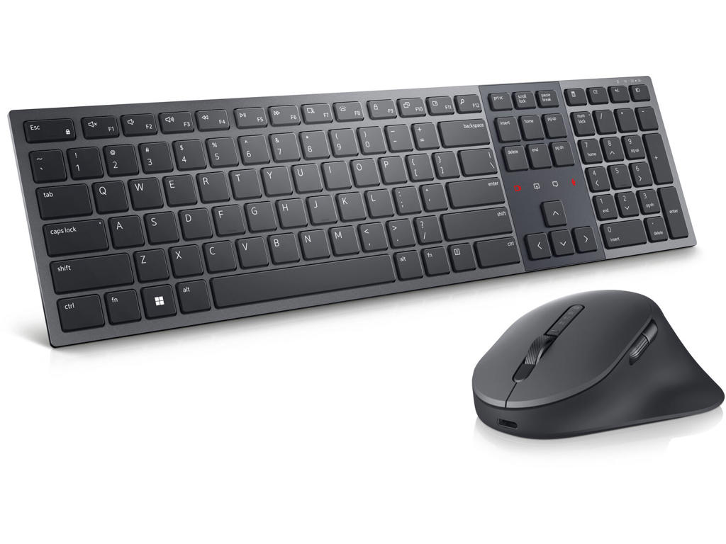 DELL KM900 tastatur Mus inkluderet Kontor RF trådløs + Bluetooth QWERTY Nordisk Grafit