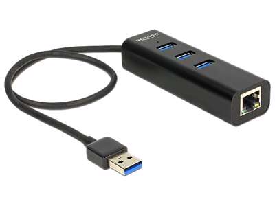 DeLOCK 62653 dockingstation Ledningsført USB 3.2 Gen 1 (3.1 Gen 1) Type-A Sort