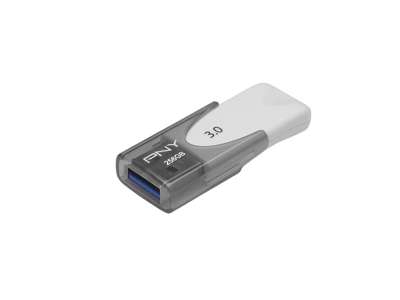 PNY ATTACHE 4 USB-nøgle 256 GB USB Type-A 3.2 Gen 1 (3.1 Gen 1) Grå, Hvid