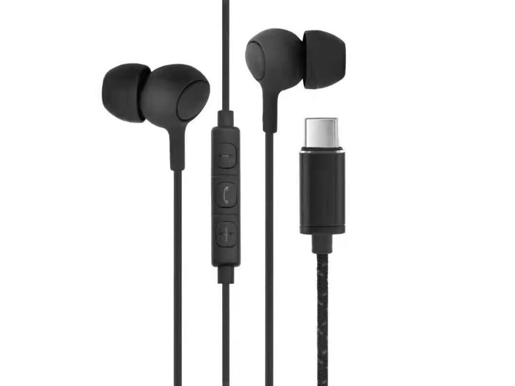 Insmat 560-2022 hovedtelefoner/headset Ledningsført I ørerne Opkald/musik USB Type-C Sort