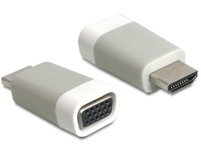 DeLOCK 65472 kabel kønsskifter HDMI-A VGA Hvid