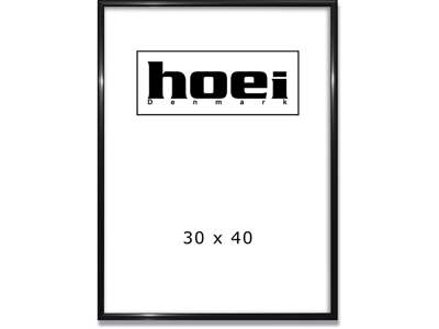 Skifteramme, 30x40 cm, Sort, Frontplade: Glas, Hoei Cadre 672