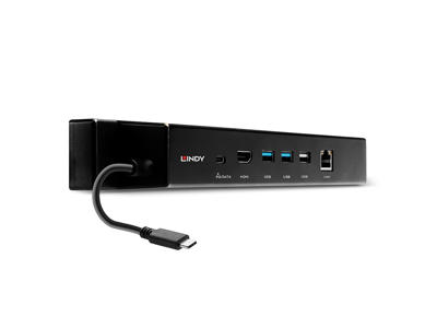 Lindy 43319 dockingstation Ledningsført USB 3.2 Gen 1 (3.1 Gen 1) Type-C Sort