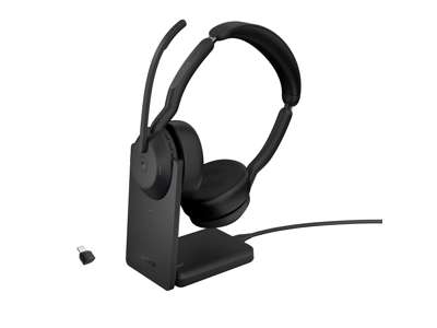 Jabra 25599-999-889 hovedtelefoner/headset Kabel & trådløs Kontor/Callcenter Bluetooth Opladningsstativ Sort