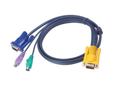 ATEN 2L-5206P KVM-kabel Sort 6 m