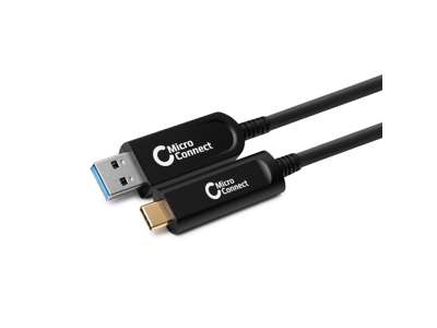 Microconnect MC-USB3.2CA15OP USB-kabel USB 3.2 Gen 2 (3.1 Gen 2) 15 m USB A USB C Sort