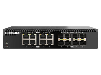 QNAP QSW-3216R-8S8T netværksswitch Ikke administreret L2 10G Ethernet (100/1000/10000) Sort