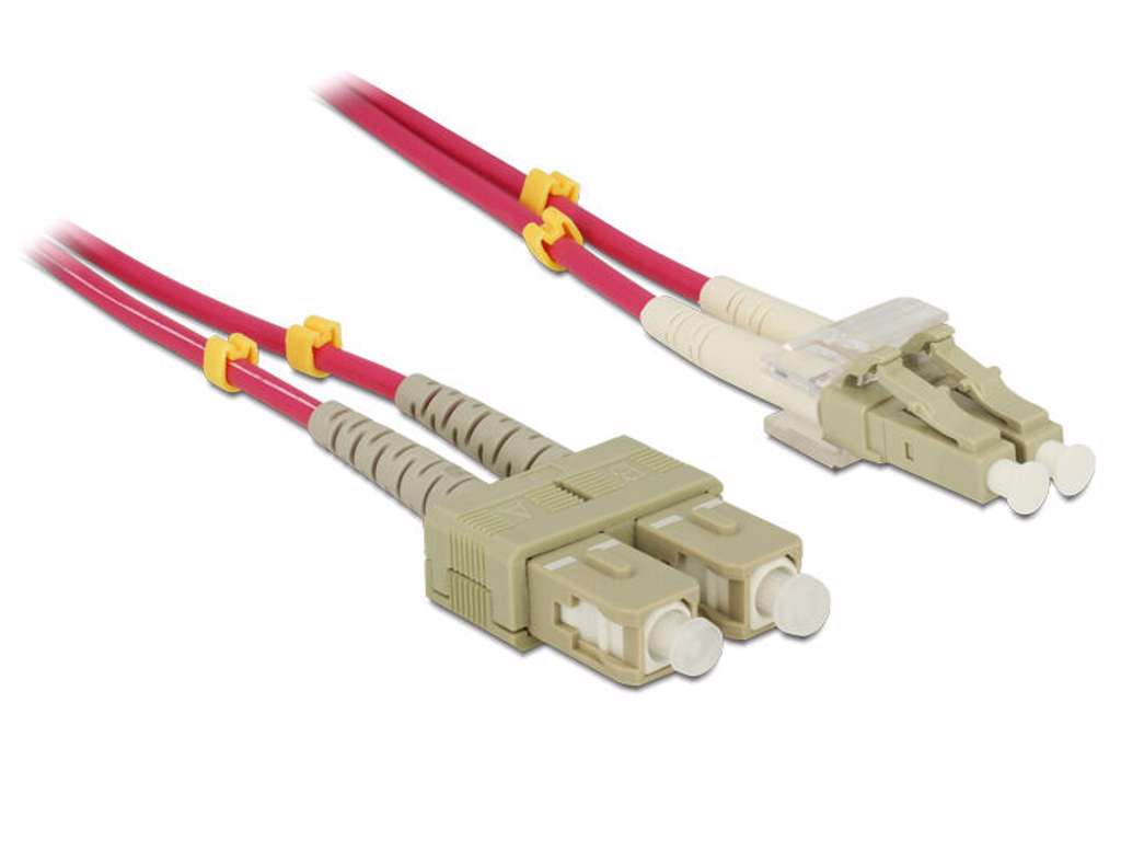 DeLOCK LC - SC, 2m InfiniBand og fiberoptisk kabel Violet