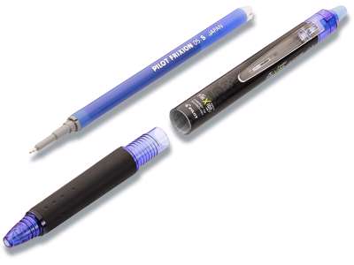 Rollerball gelpen refill, 0.5 mm, 0.25 mm, Blåsort, Pilot FriXion Point BLS-FRP5-S3-BB