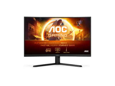 AOC G4 CQ32G4VE computerskærm 81,3 cm (32") 2560 x 1440 pixel Quad HD LCD Sort, Grå