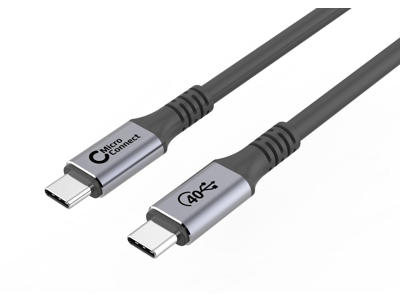 Microconnect USB4CC1 USB-kabel USB4 Gen 3x2 1,2 m USB C Sort