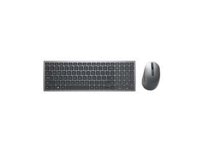 DELL KM7120W tastatur Mus inkluderet Kontor RF trådløs + Bluetooth QWERTY US International Grå, Titanium