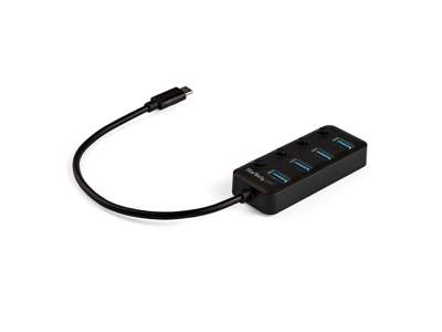 StarTech.com HB30C4AIB interface hub USB 3.2 Gen 1 (3.1 Gen 1) Type-C 5000 Mbit/s Sort