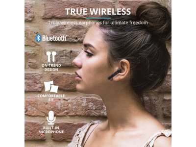 Trust Primo Touch Headset True Wireless Stereo (TWS) I ørerne Opkald/musik Bluetooth Sort