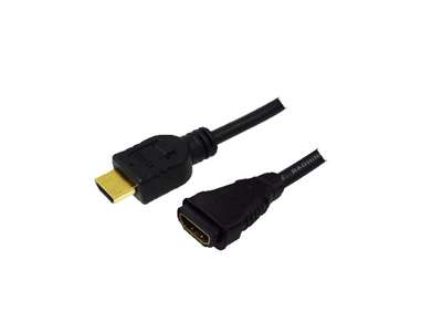 LogiLink HDMI - HDMI, 1.0m HDMI-kabel 1 m HDMI Type A (Standard) Sort