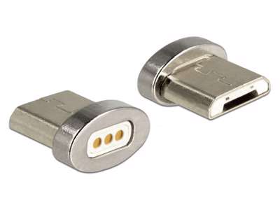 DeLOCK 65929 kabel kønsskifter USB Type Micro-B magnet interface Sølv