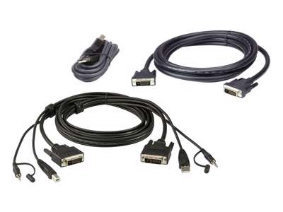 ATEN 2L-7D02UDX3 KVM-kabel Sort 1,8 m