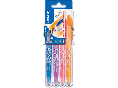 Rollerball gelpen, 0.7 mm, 0.35 mm, Blå, pink, lilla, orange, Pilot FriXion Ball BL-FR7