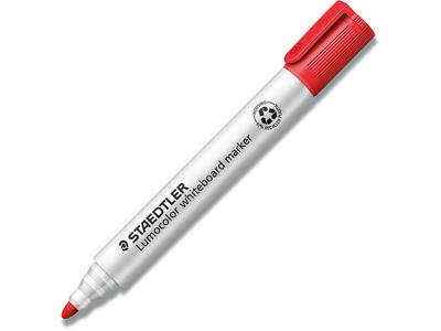 Whiteboard marker, Rund spids, Rød, 2 mm, Staedtler Lumocolor 351