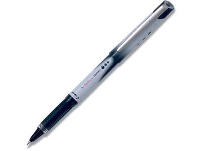 Rollerball pen, 0.5 mm, 0.32 mm, Sort, Pilot V-Ball Grip Fine BLN-VBG5-B