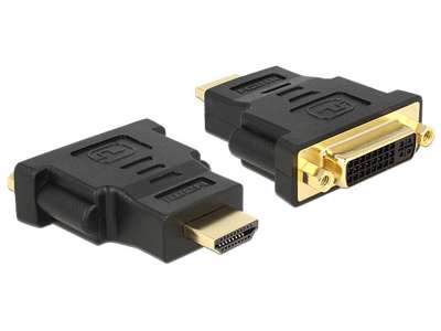 DeLOCK 65467 kabel kønsskifter HDMI DVI 24+5 Sort