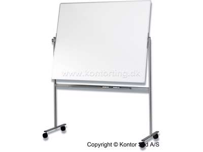 Whiteboard tavle, Stålkeramisk, 150x120 cm, Magnetisk, Lintex Mobil Sving Dobbelt Mobile 360°