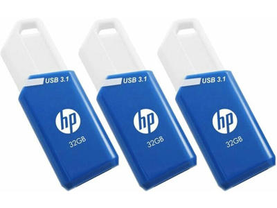 PNY x755w Triple Pack USB-nøgle 32 GB USB Type-A 3.2 Gen 1 (3.1 Gen 1) Blå, Hvid