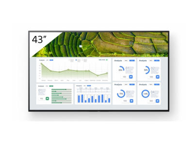 Sony FW-43BZ30L/TM skilte display Digital fladpaneldisplay 109,2 cm (43") LCD Wi-Fi 440 cd/m² 4K Ultra HD Sort Android 24/7