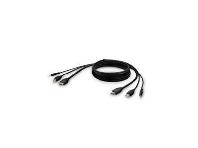 Belkin F1DN1CCBL KVM-kabel Sort 3 m